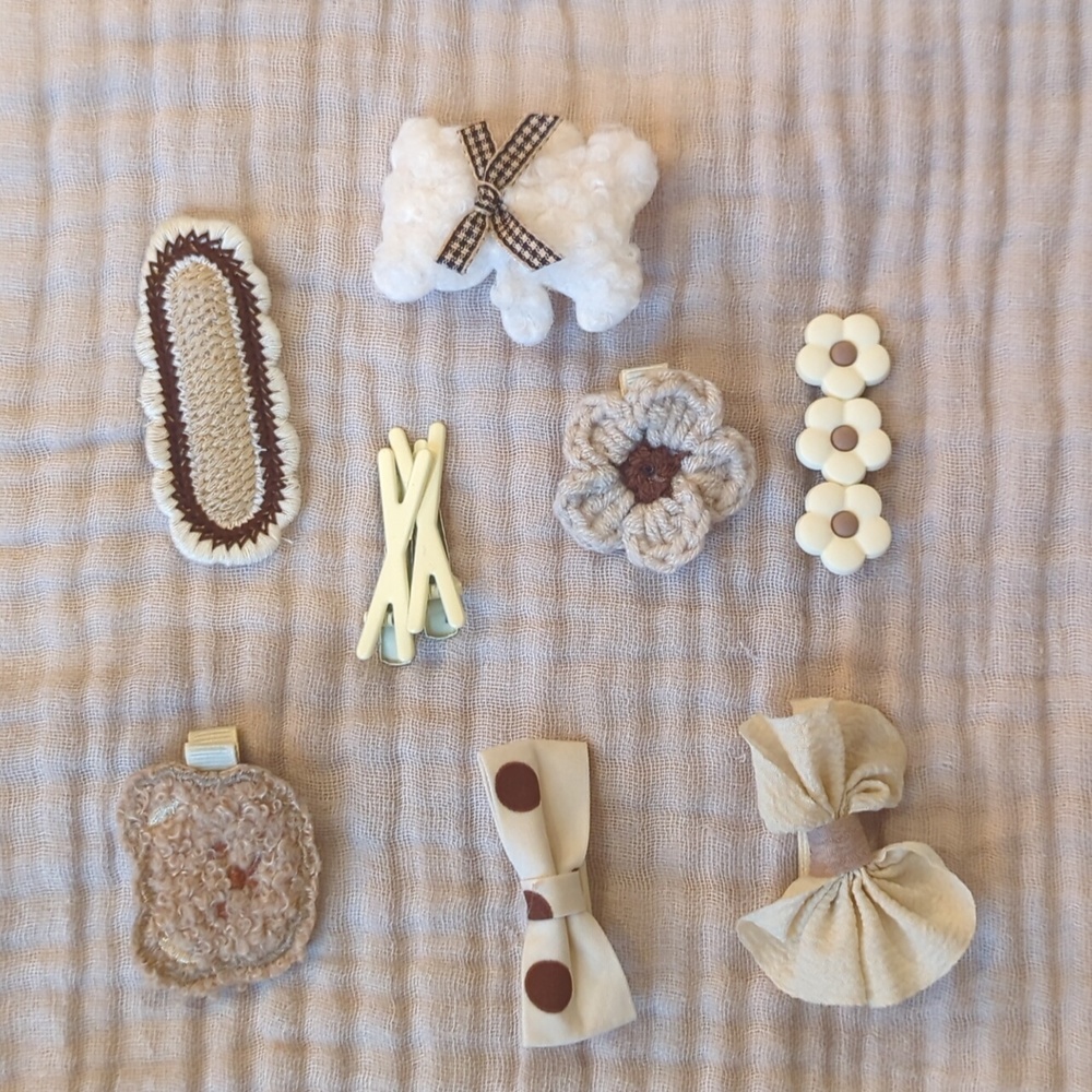 Cute Neutral Hair Bows 🤍